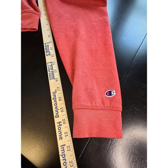 Champion Ohio State Buckeyes Hoodie Mens Large Red Embroidered Pullover OSU - Picture 4 of 8